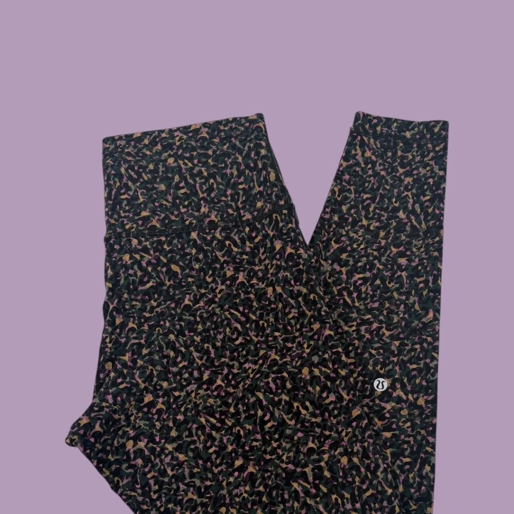 Lululemon Wunder Train Everlux High-Rise 28" Tight Fluctuate Micro Pink Multi 12